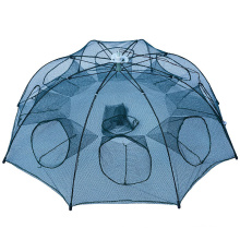 Portable Folding Fishing Net Multi Holes Umbrella Type Automatic Small Fish Trap Cage